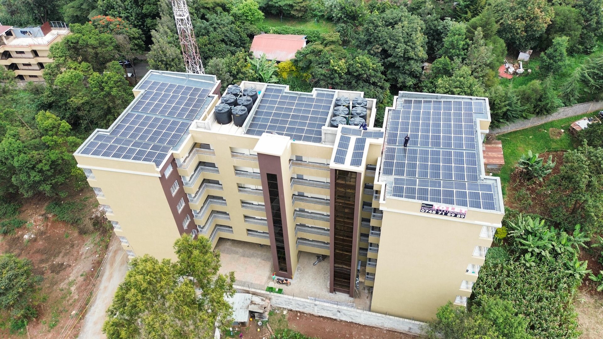 Solar panel array installed by Zyphora